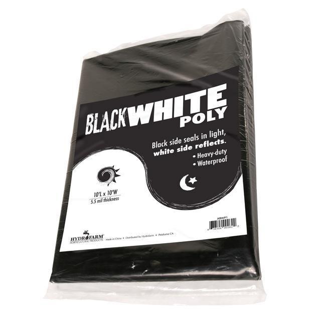 Environment - Black White Poly, 10' x 10', 5.5 mil - 638104002622- Gardin Warehouse