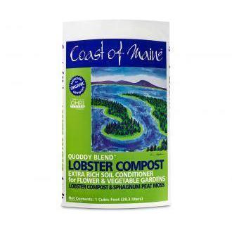 Soil, Media & Amendments - Coast of Maine Quoddy Blend Lobster Compost, 1 cu ft - 609853000221- Gardin Warehouse