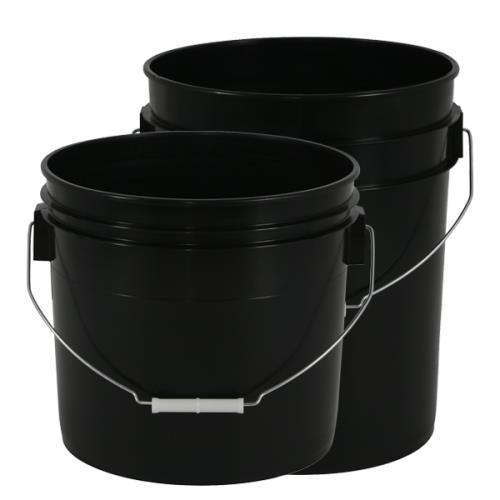Containers - Gro Pro Black Plastic Bucket 5 Gallon - 84305355577- Gardin Warehouse