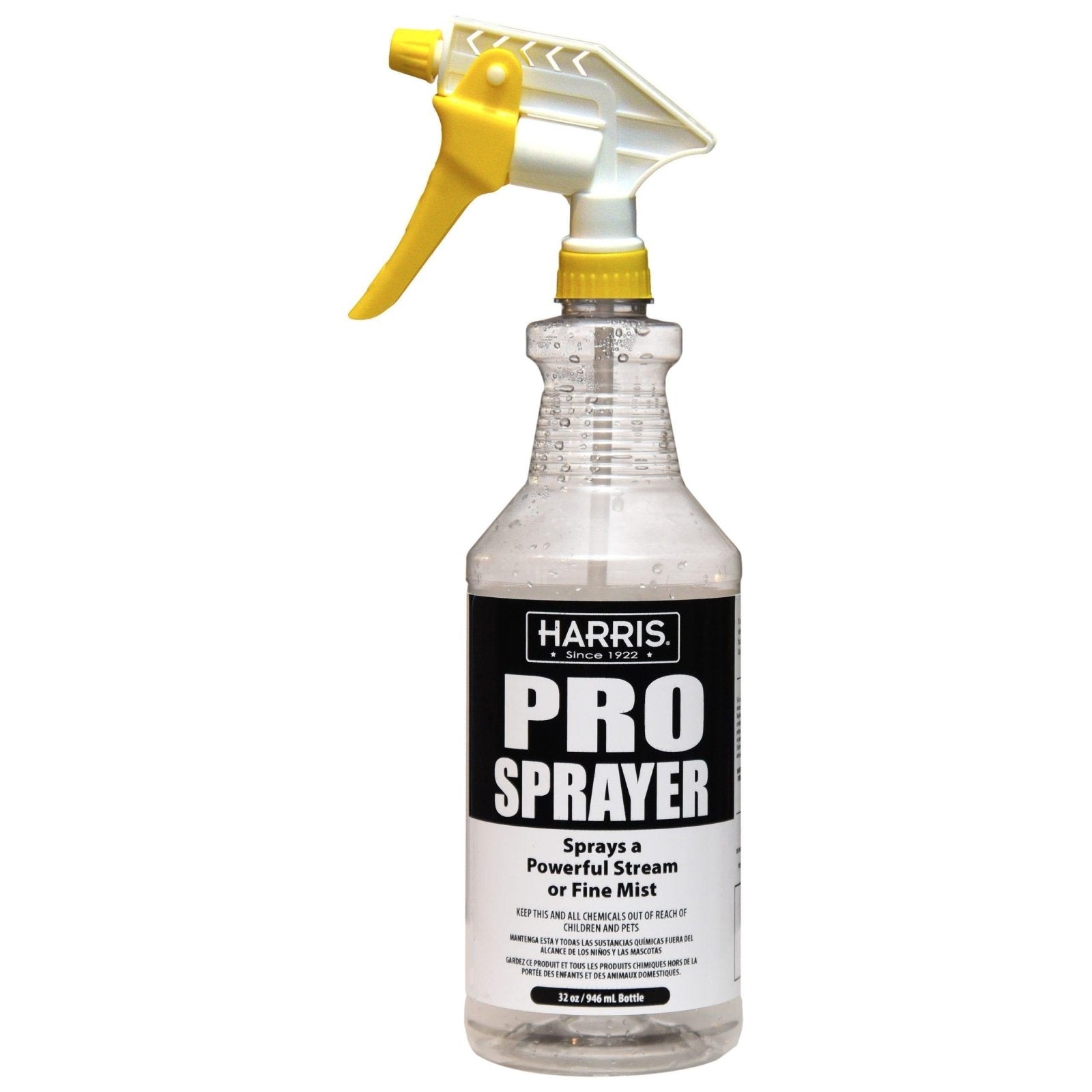 Accessories - Harris Professional Spray Bottle 32 oz, All Purpose Trigger Sprayer with Adjustable Nozzle and Measurements - 072725002195- Gardin Warehouse