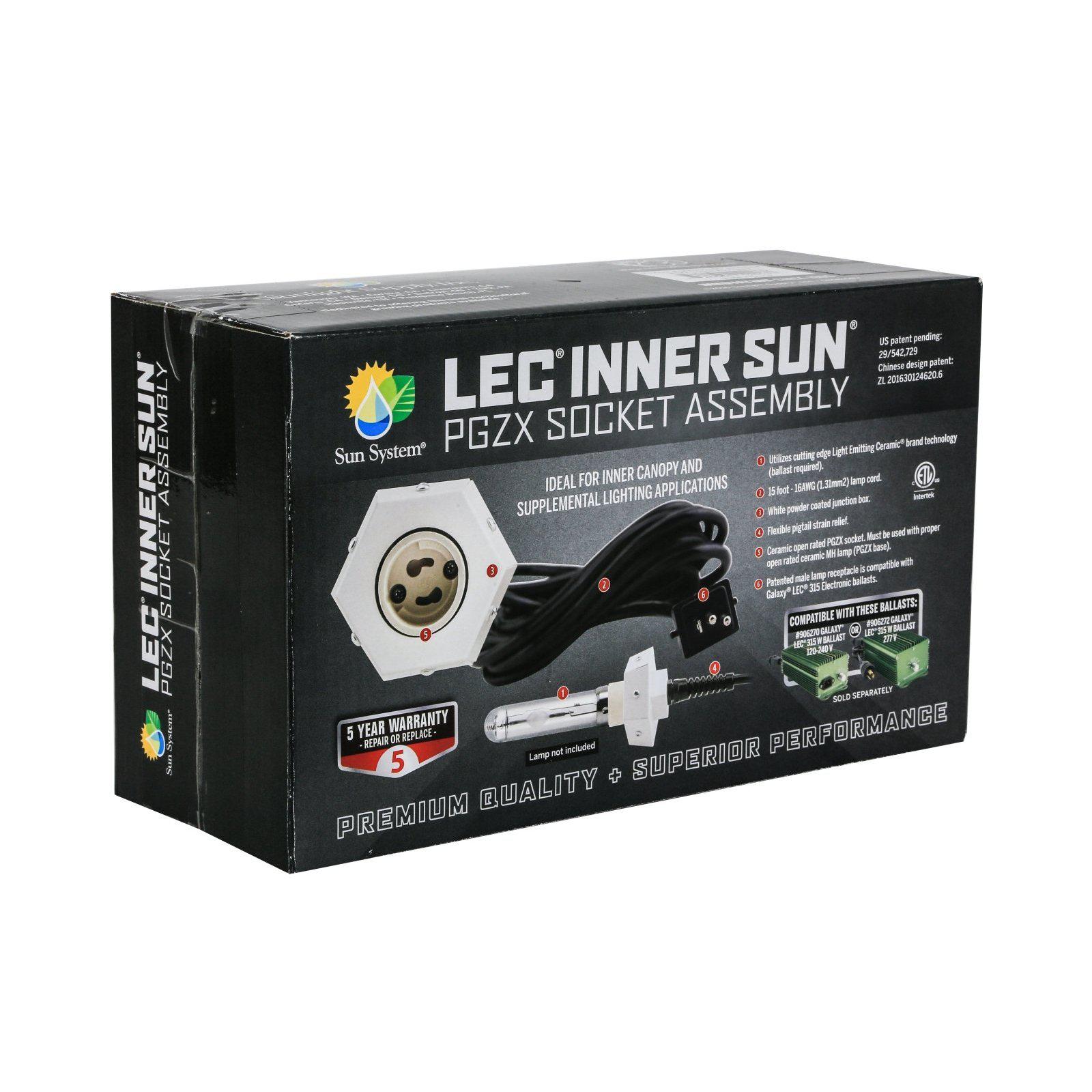 Lighting - Sun System LEC Inner Sun PGZX Socket Assembly - 849969020137- Gardin Warehouse